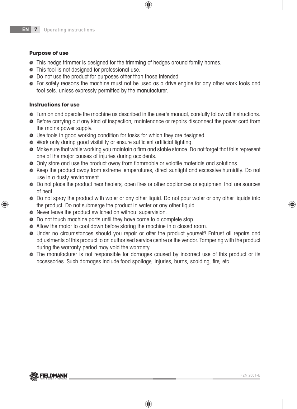 Fieldmann FZN 2001-E User Manual | Page 8 / 92