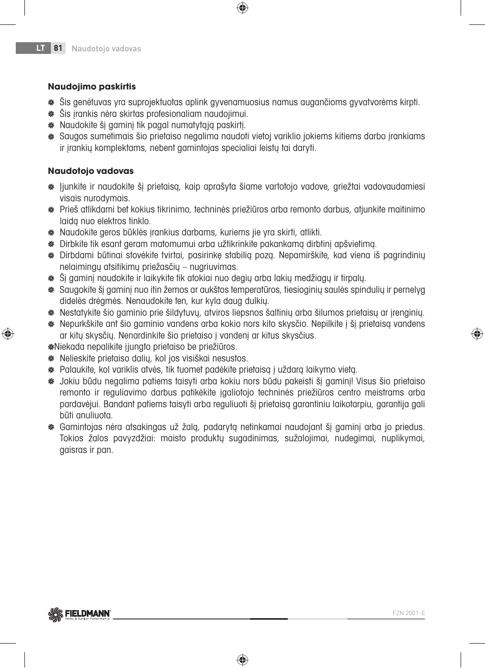 Fieldmann FZN 2001-E User Manual | Page 82 / 92