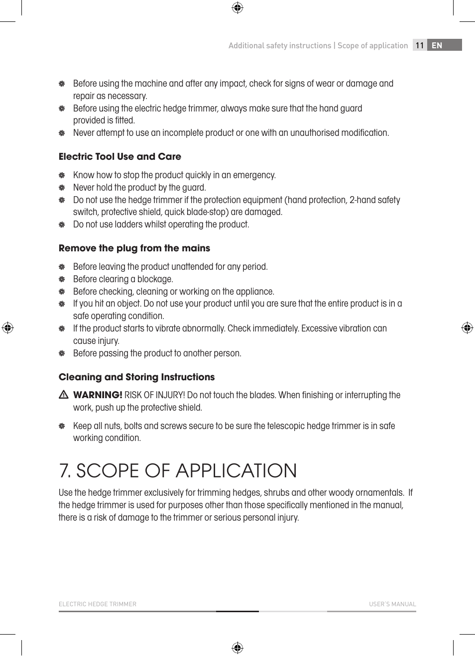 Scope of application | Fieldmann FZN 2000-E User Manual | Page 11 / 76