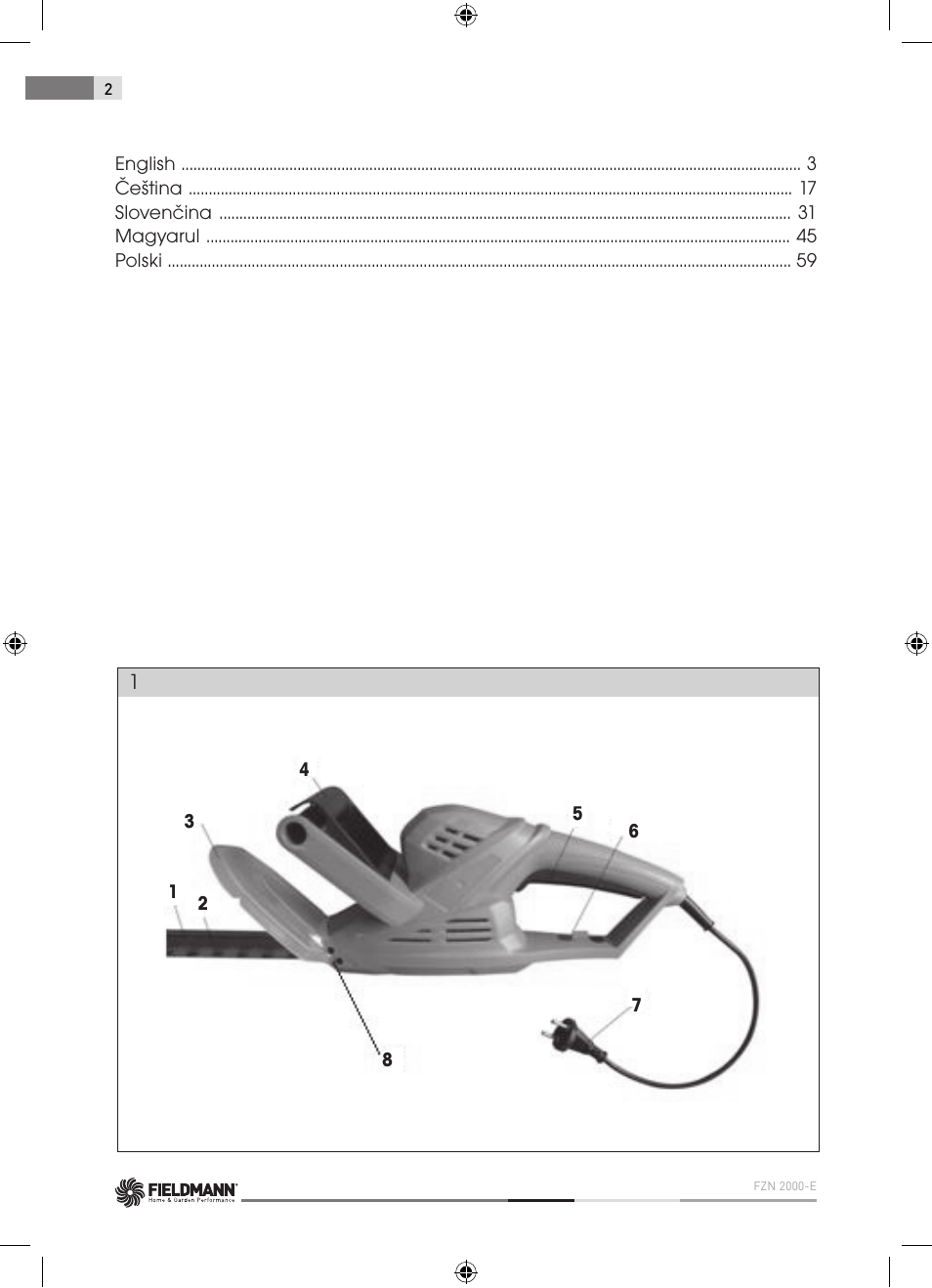 Fieldmann FZN 2000-E User Manual | Page 2 / 76