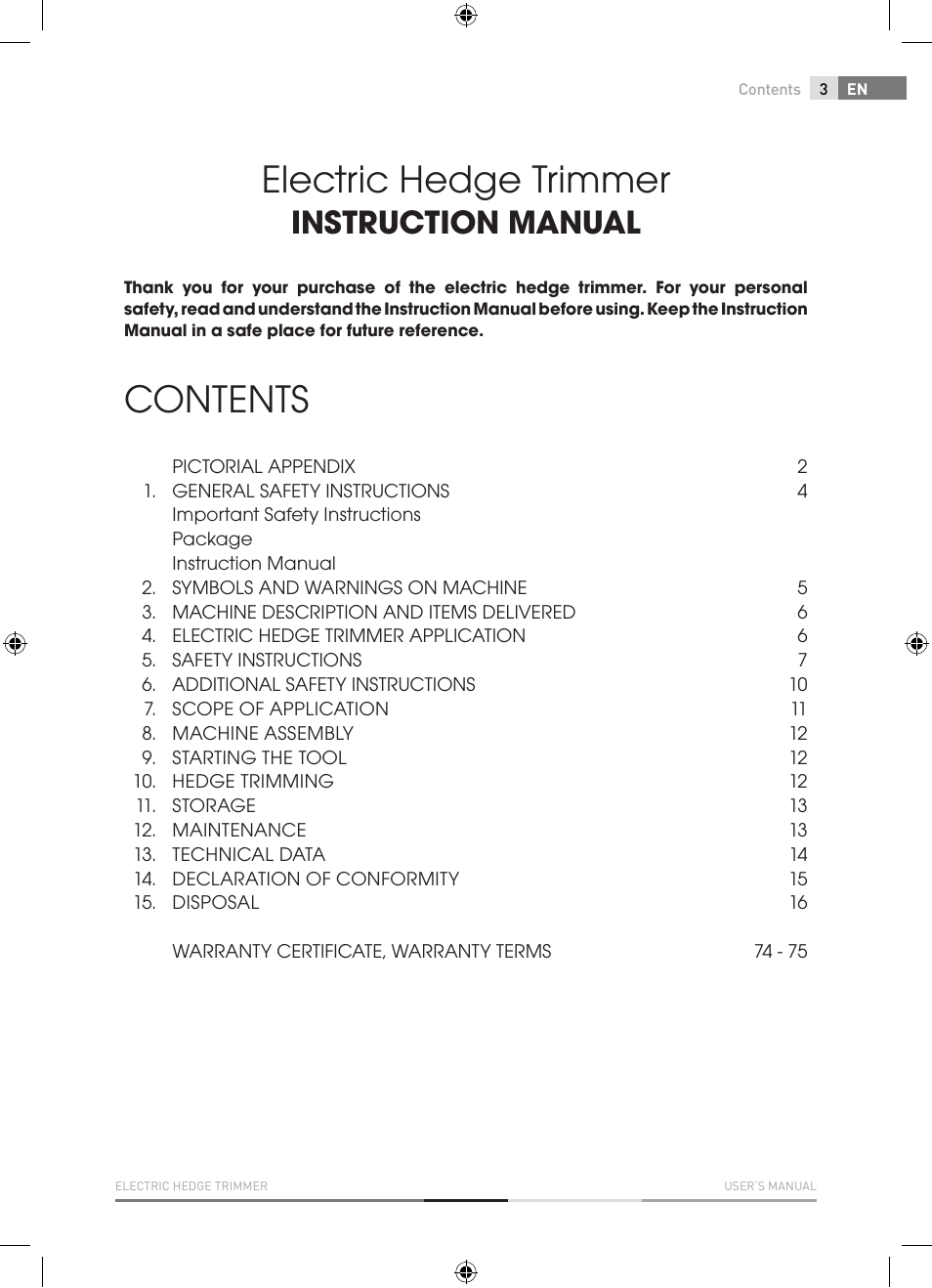 Fieldmann FZN 2000-E User Manual | Page 3 / 76