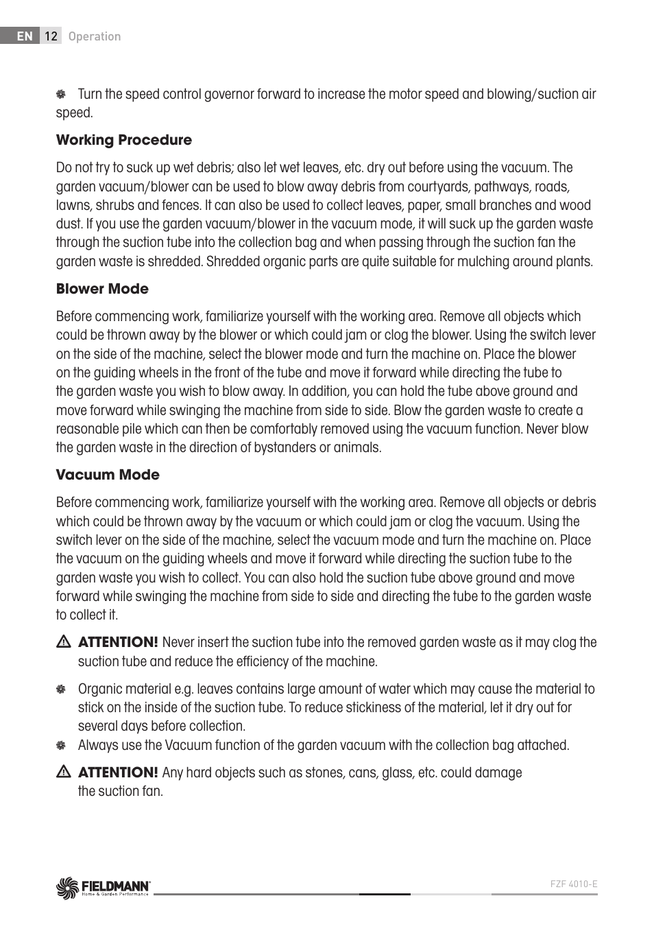 Fieldmann FZF 4010-E User Manual | Page 12 / 80