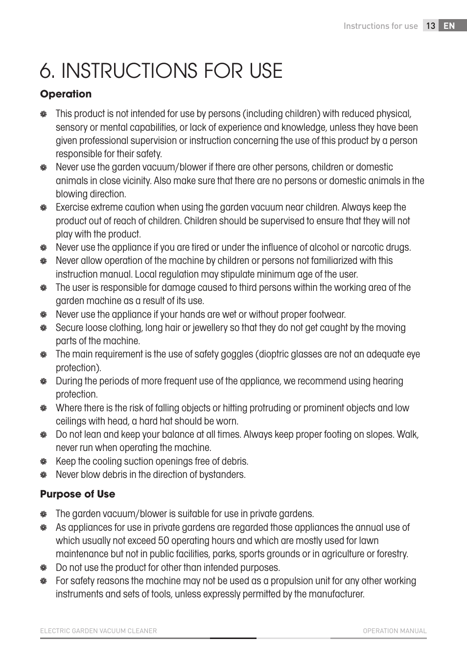 Instructions for use | Fieldmann FZF 4010-E User Manual | Page 13 / 80
