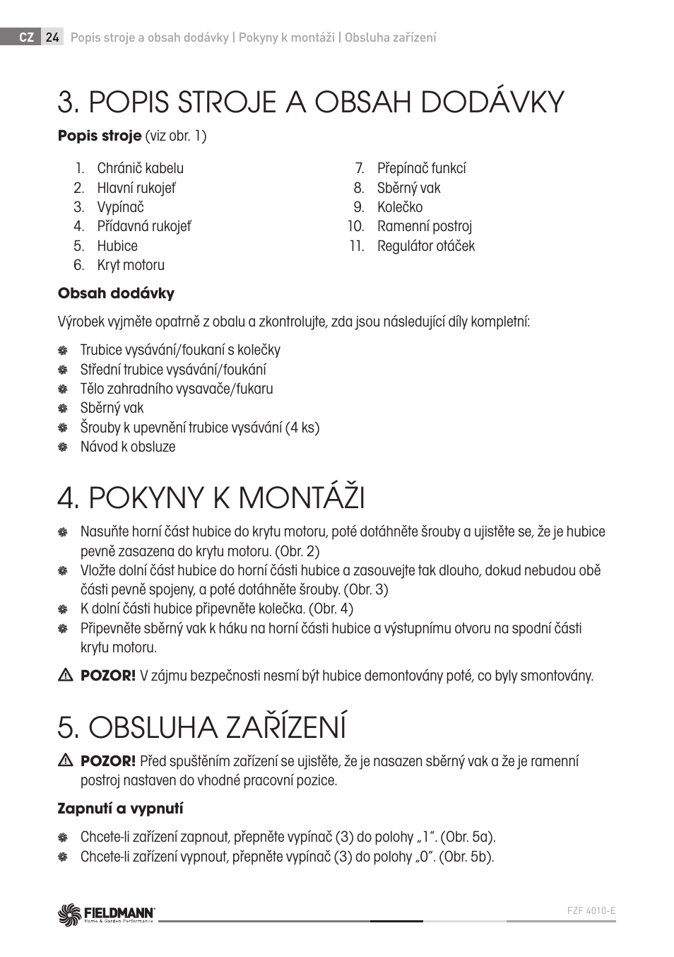 Fieldmann FZF 4010-E User Manual | Page 24 / 80