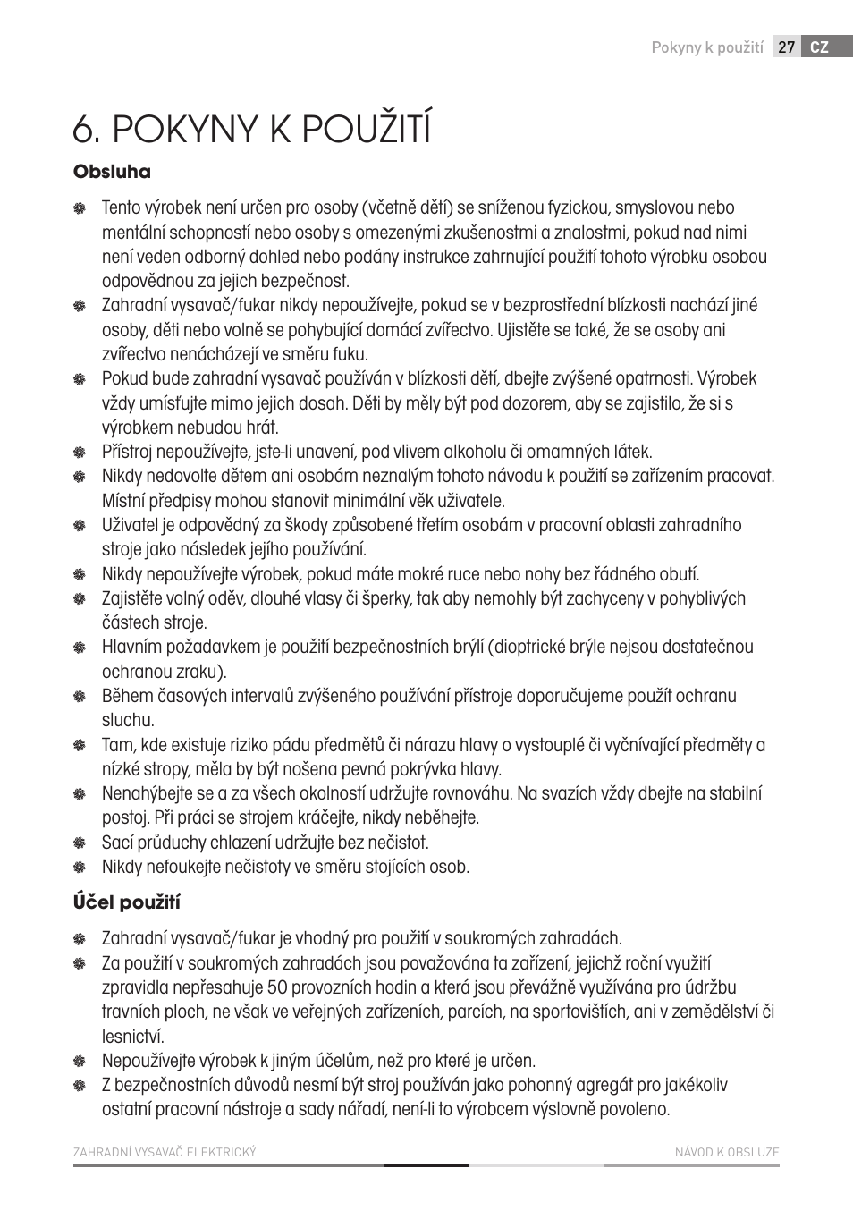 Pokyny k použití | Fieldmann FZF 4010-E User Manual | Page 27 / 80