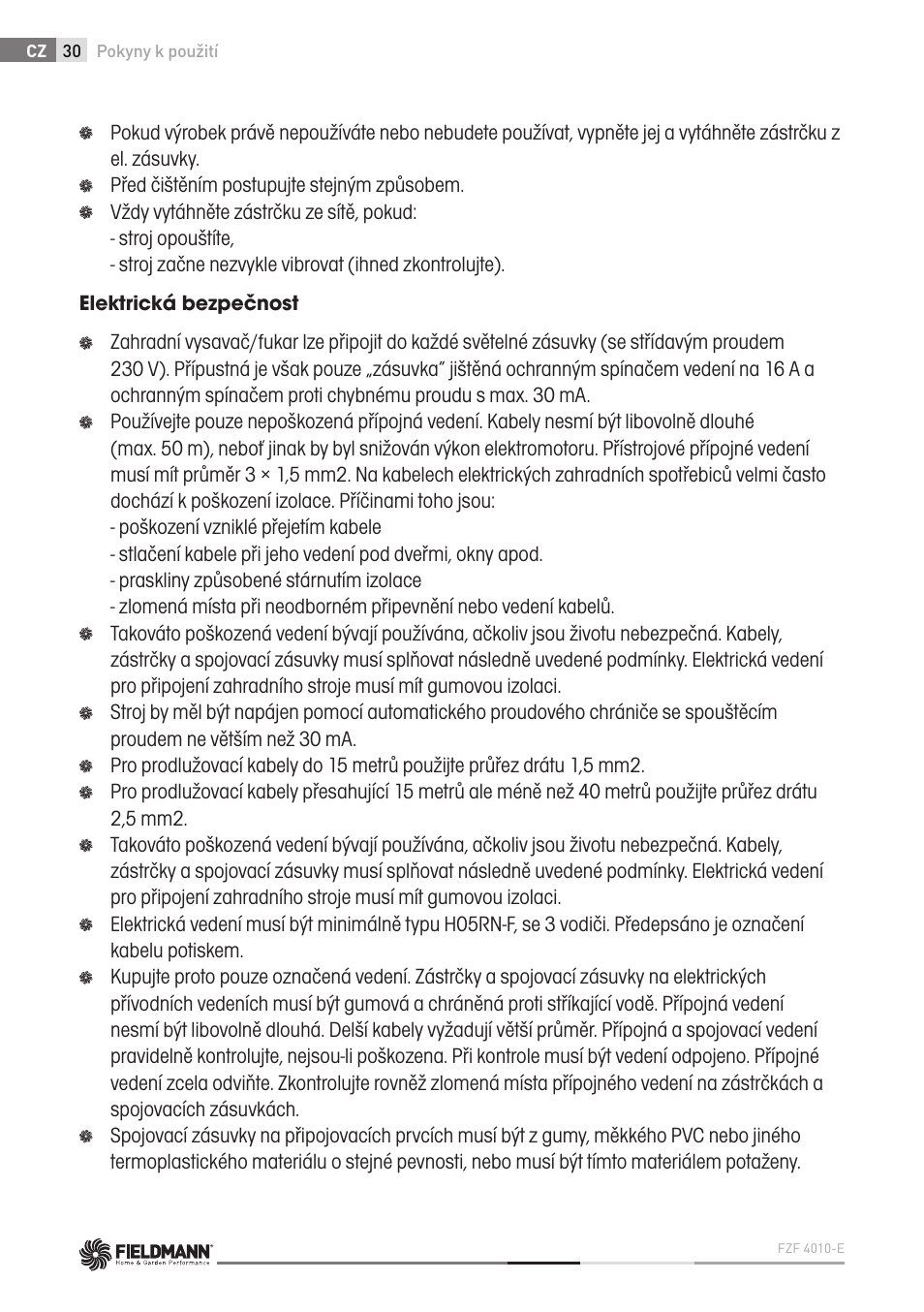 Fieldmann FZF 4010-E User Manual | Page 30 / 80