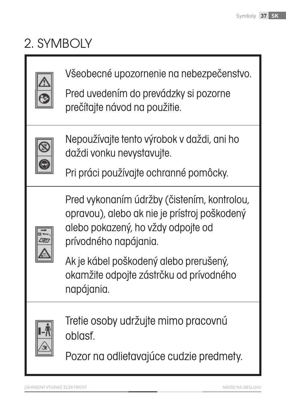 Symboly | Fieldmann FZF 4010-E User Manual | Page 37 / 80