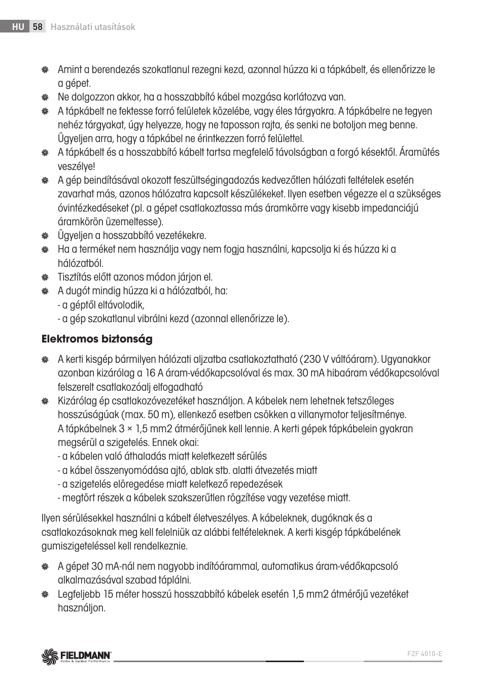 Fieldmann FZF 4010-E User Manual | Page 58 / 80