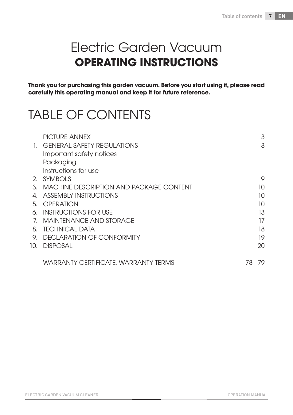 Fieldmann FZF 4010-E User Manual | Page 7 / 80