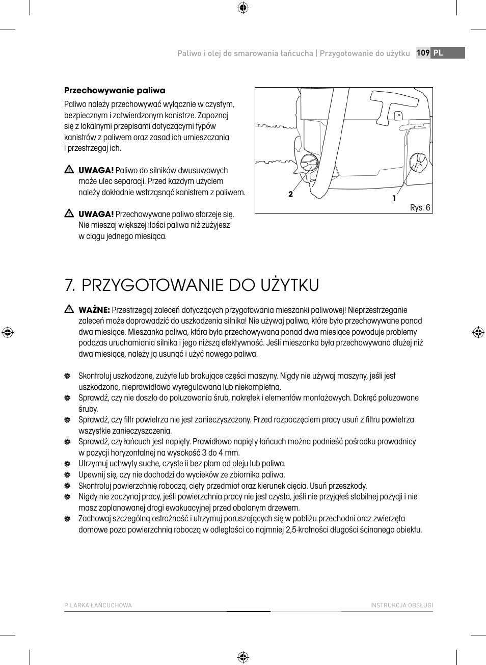 Przygotowanie do użytku | Fieldmann FZP 4516-B User Manual | Page 109 / 156