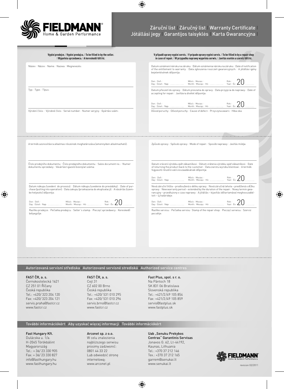 Fieldmann FZP 4516-B User Manual | Page 149 / 156
