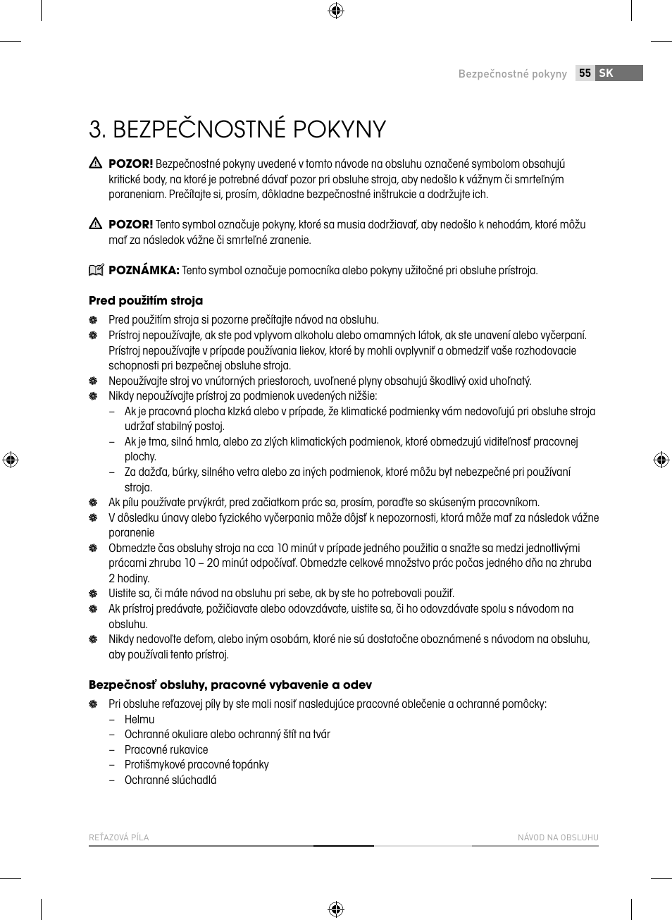 Bezpečnostné pokyny | Fieldmann FZP 4516-B User Manual | Page 55 / 156