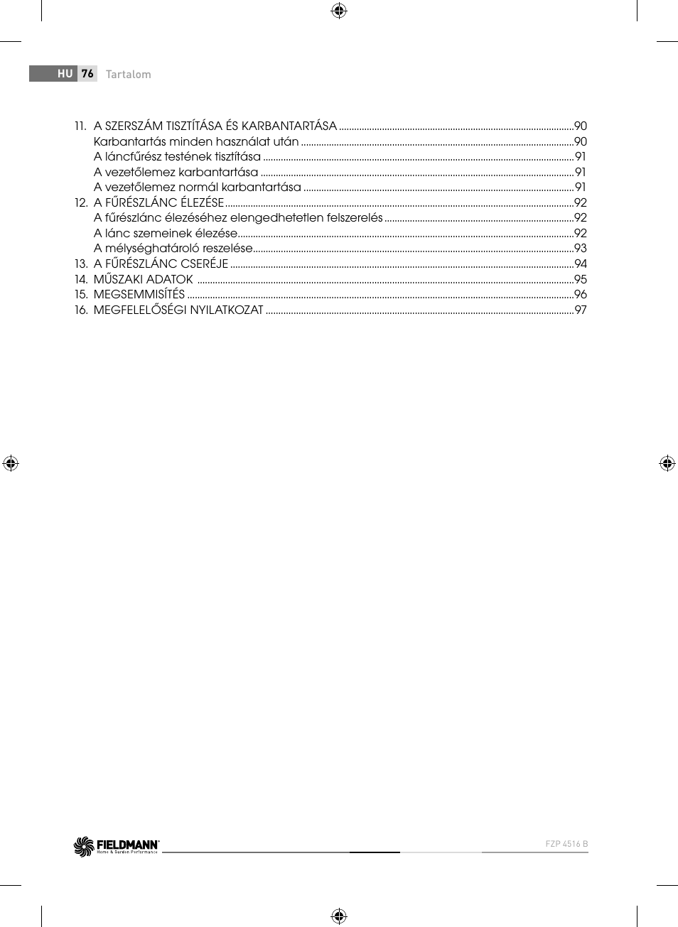 Fieldmann FZP 4516-B User Manual | Page 76 / 156