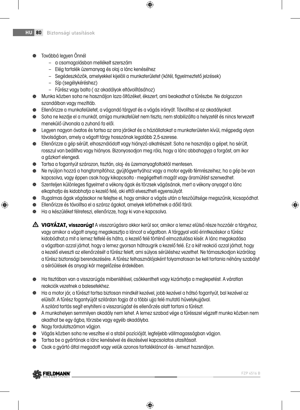 Fieldmann FZP 4516-B User Manual | Page 80 / 156