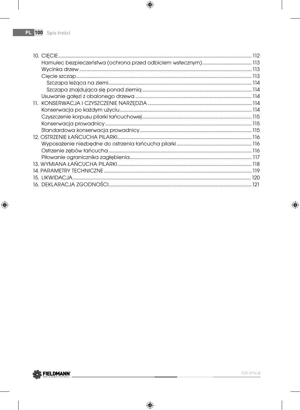 Fieldmann FZP 3714-B User Manual | Page 100 / 156