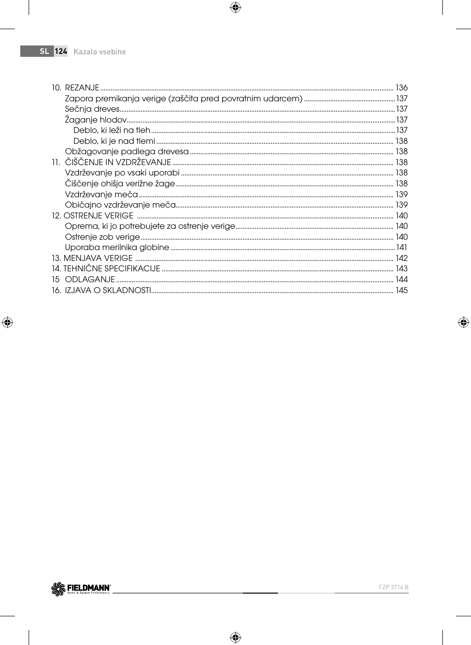 Fieldmann FZP 3714-B User Manual | Page 124 / 156