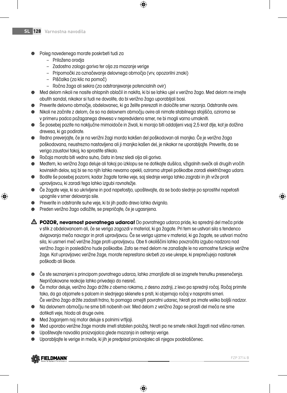 Fieldmann FZP 3714-B User Manual | Page 128 / 156