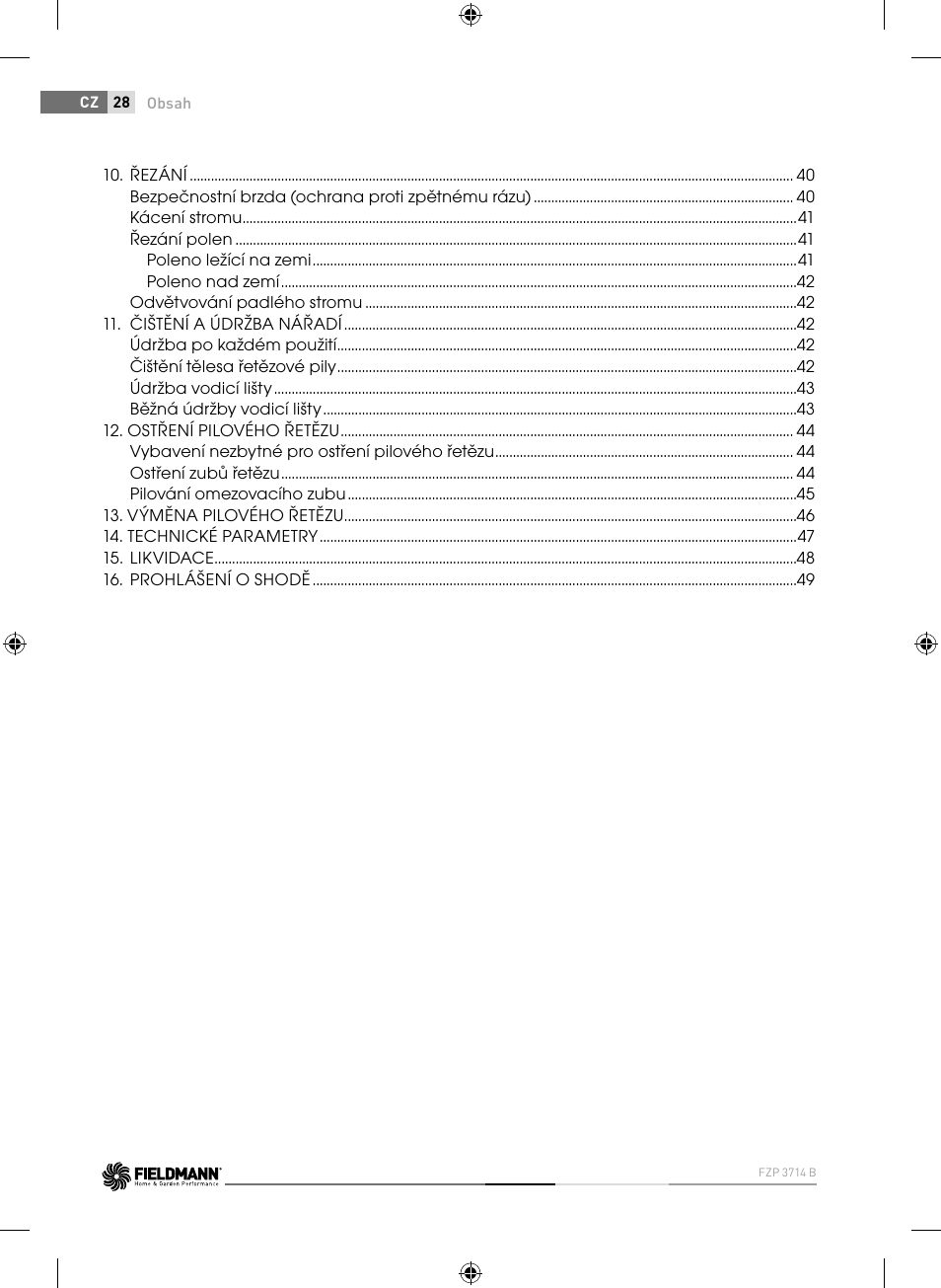 Fieldmann FZP 3714-B User Manual | Page 28 / 156