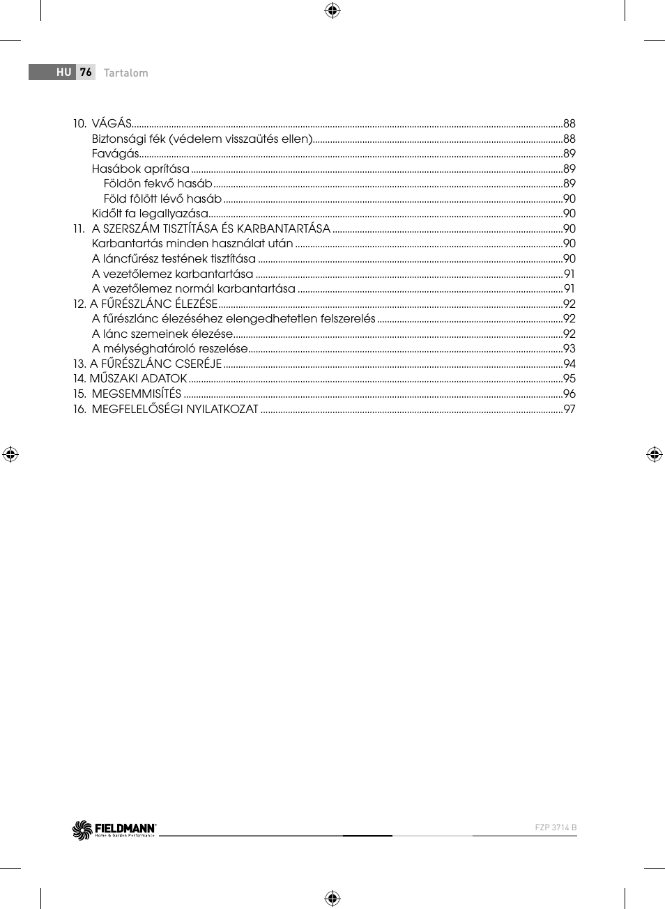 Fieldmann FZP 3714-B User Manual | Page 76 / 156