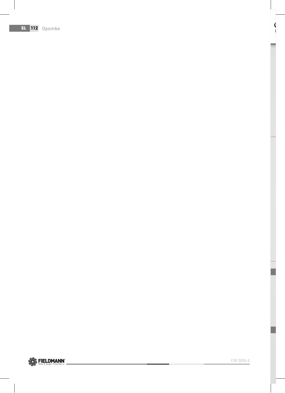 Fieldmann FZP 2020-E User Manual | Page 112 / 120
