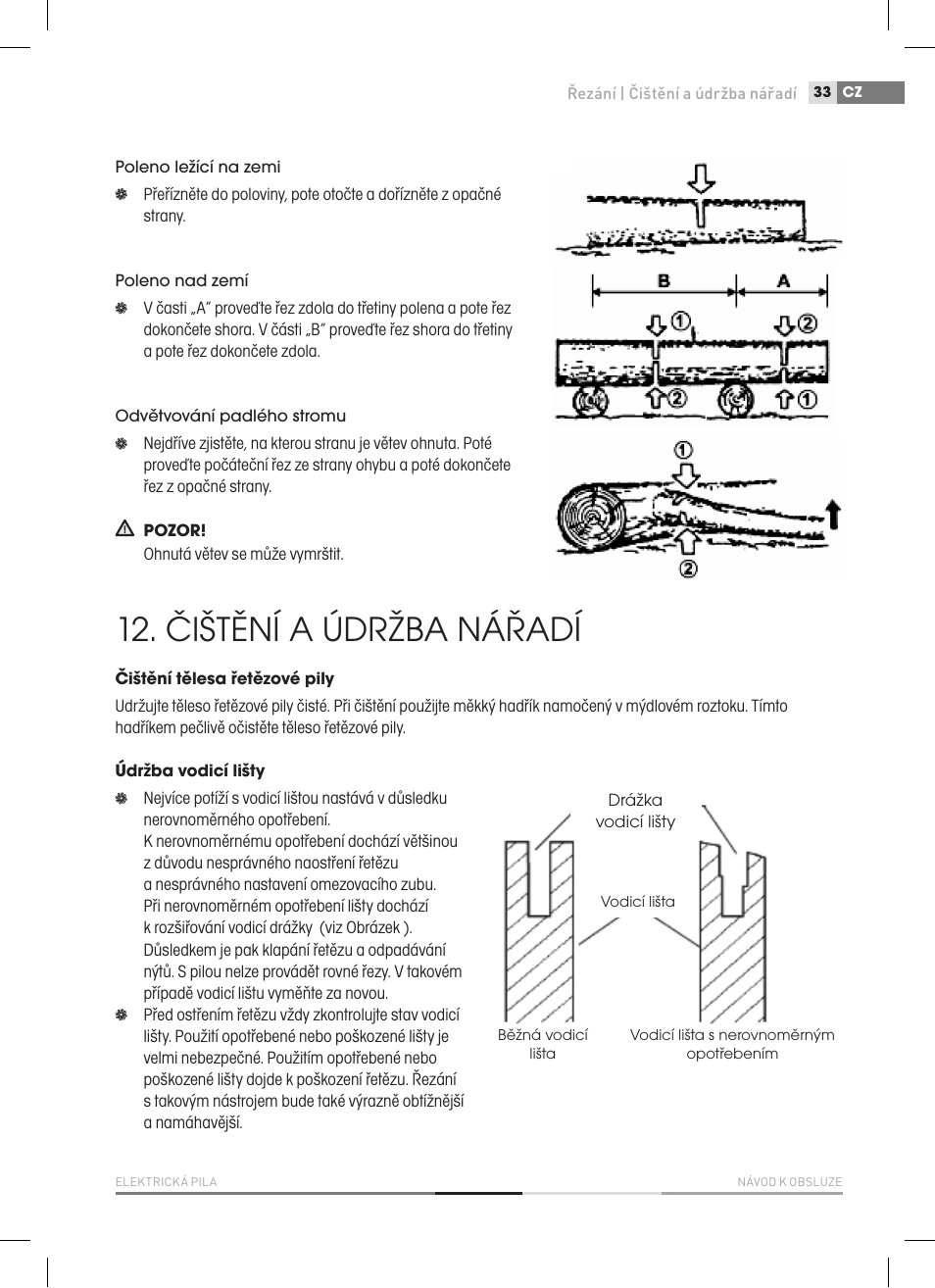 Čištění a údržba nářadí | Fieldmann FZP 2020-E User Manual | Page 33 / 120