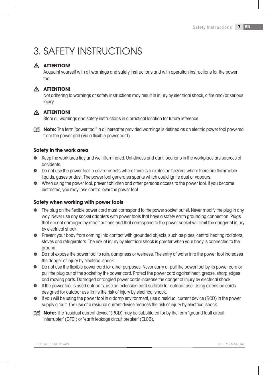 Safety instructions | Fieldmann FZP 2020-E User Manual | Page 7 / 120