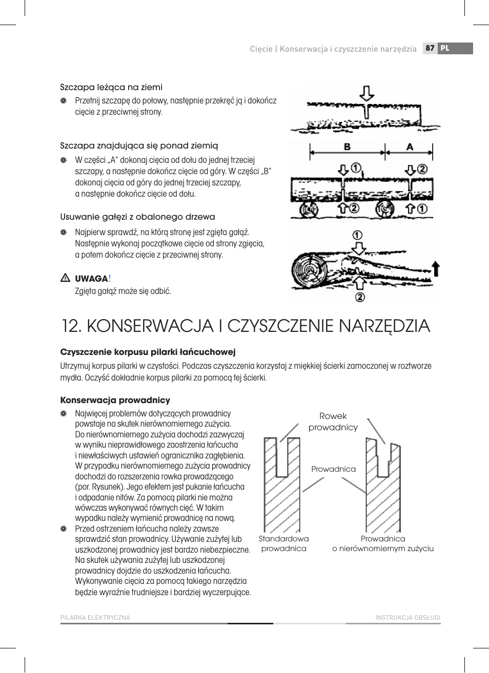Konserwacja i czyszczenie narzędzia | Fieldmann FZP 2020-E User Manual | Page 87 / 120