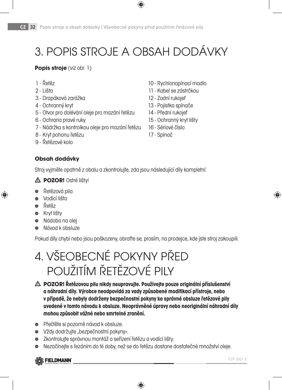 Fieldmann FZP 2001-E User Manual | Page 32 / 134