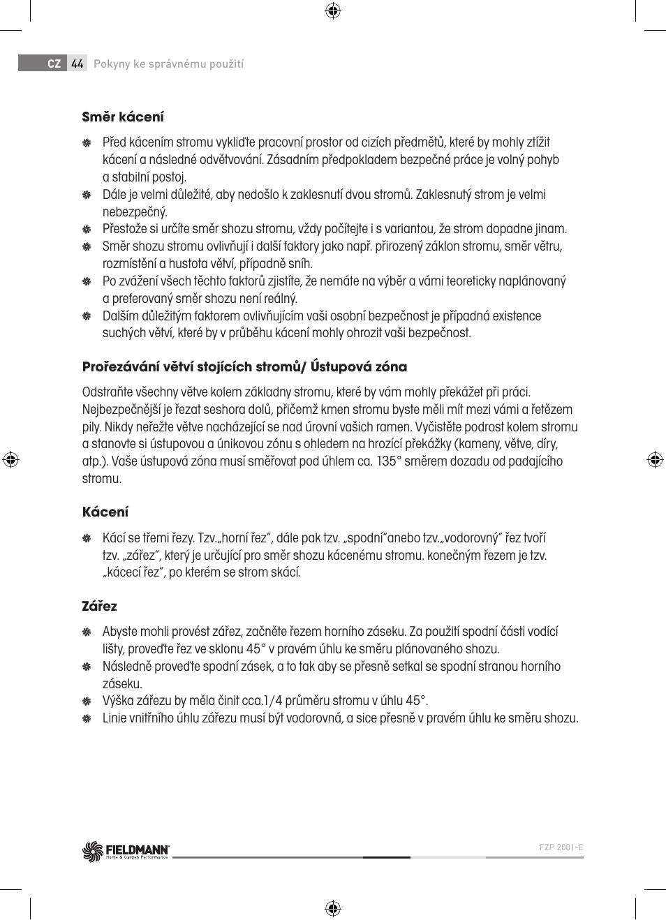 Fieldmann FZP 2001-E User Manual | Page 44 / 134