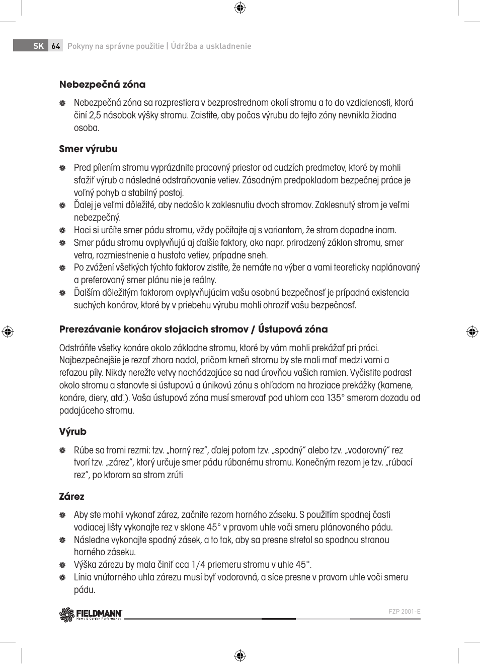 Fieldmann FZP 2001-E User Manual | Page 64 / 134