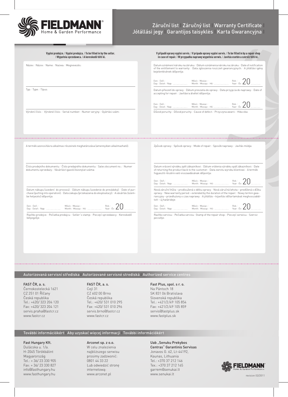 Fieldmann FZP 2000-E User Manual | Page 113 / 120