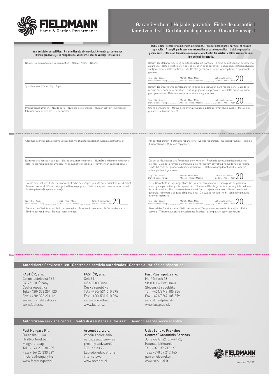 Fieldmann FZP 2000-E User Manual | Page 115 / 120