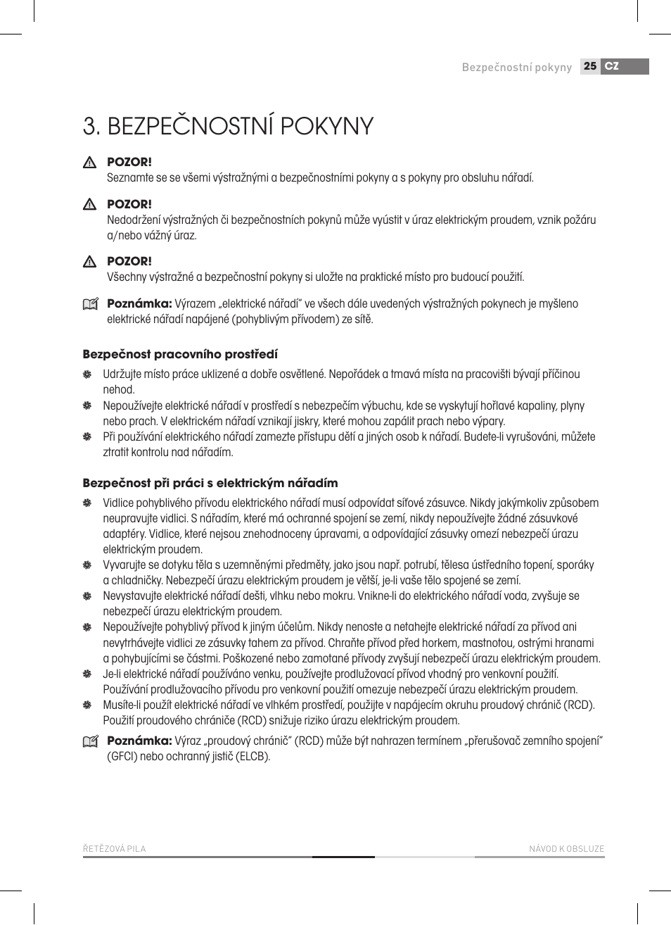 Bezpečnostní pokyny | Fieldmann FZP 2000-E User Manual | Page 25 / 120