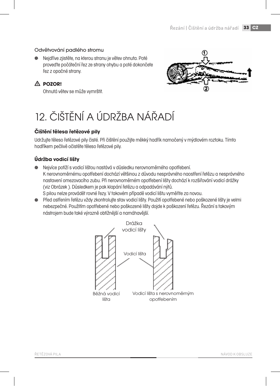 Čištění a údržba nářadí | Fieldmann FZP 2000-E User Manual | Page 33 / 120