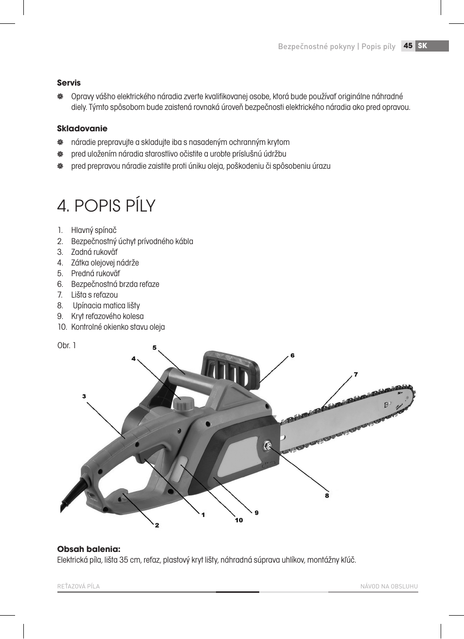 Popis píly | Fieldmann FZP 2000-E User Manual | Page 45 / 120