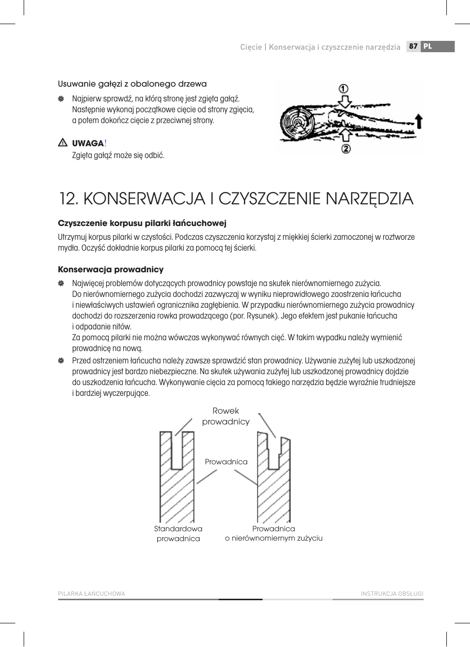 Konserwacja i czyszczenie narzędzia | Fieldmann FZP 2000-E User Manual | Page 87 / 120