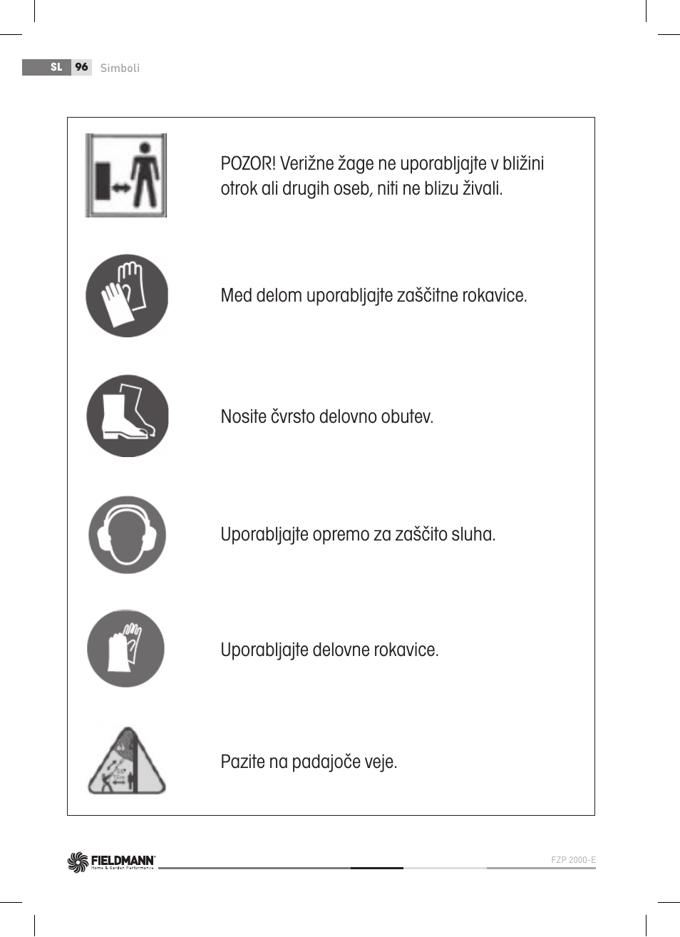 Fieldmann FZP 2000-E User Manual | Page 96 / 120