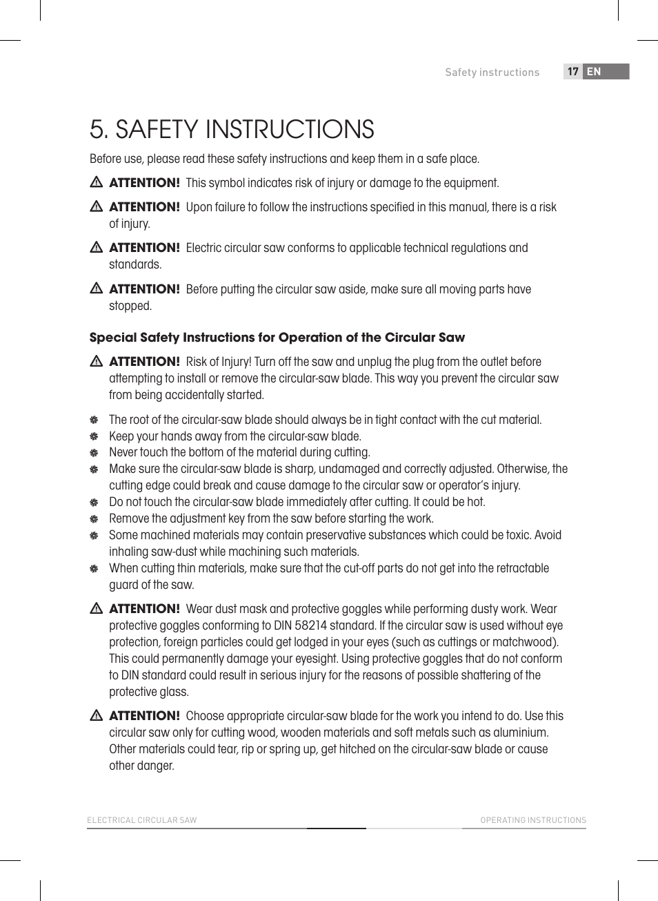 Safety instructions | Fieldmann FDK 2002-E User Manual | Page 17 / 122