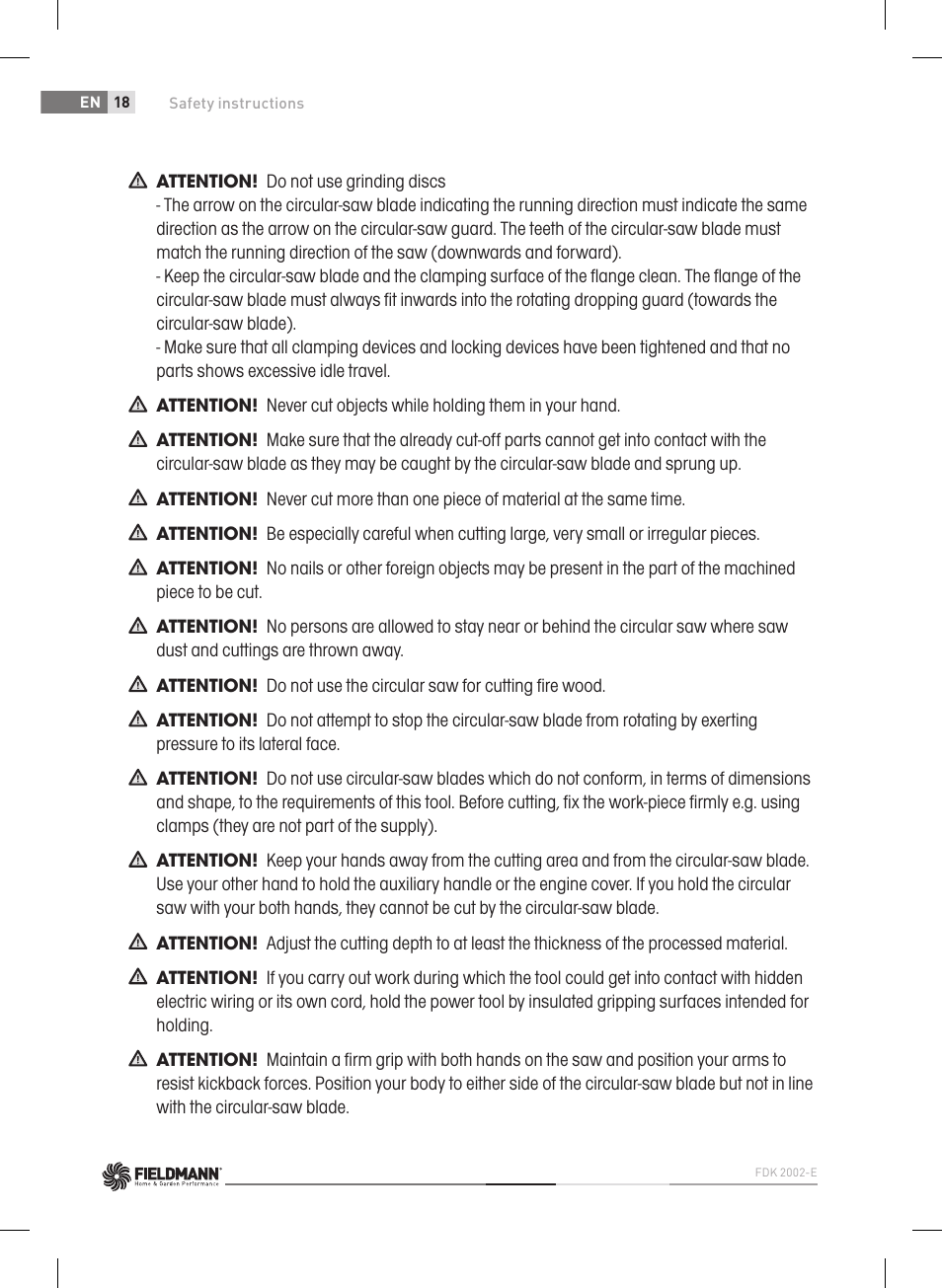 Fieldmann FDK 2002-E User Manual | Page 18 / 122