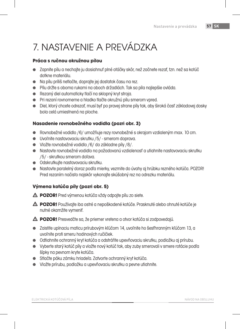 Nastavenie a prevádzka | Fieldmann FDK 2002-E User Manual | Page 57 / 122