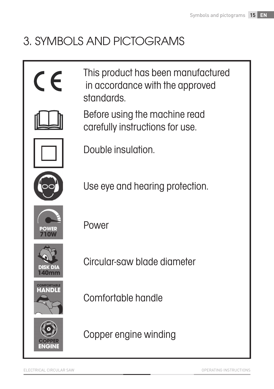 Symbols and pictograms | Fieldmann FDK 2001-E User Manual | Page 15 / 122