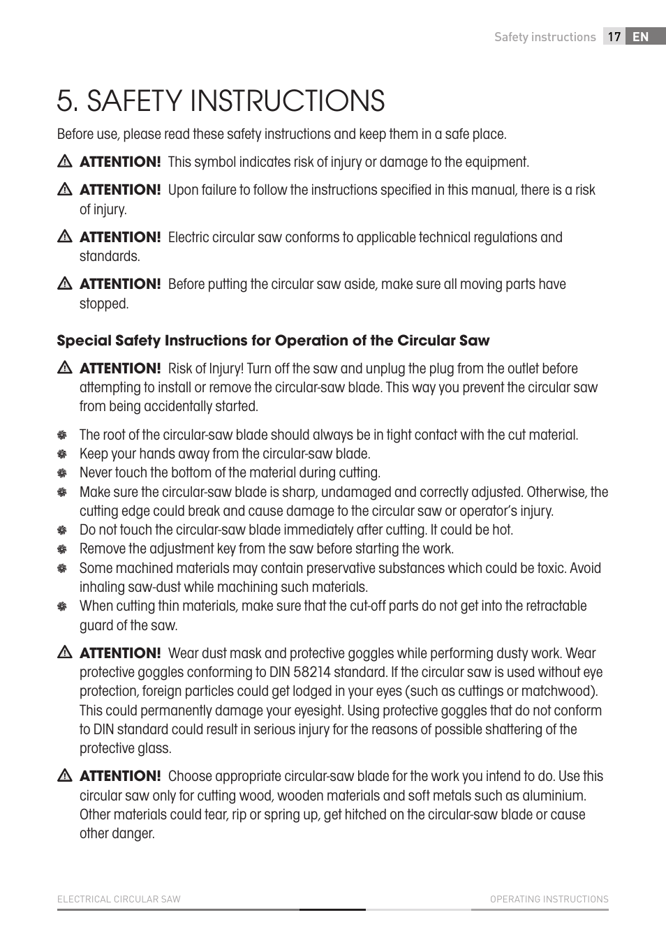Safety instructions | Fieldmann FDK 2001-E User Manual | Page 17 / 122