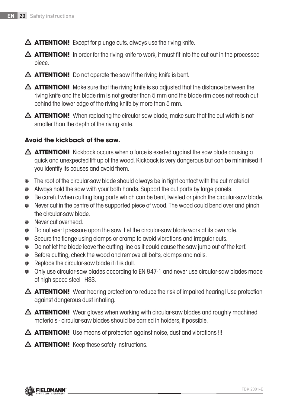 Fieldmann FDK 2001-E User Manual | Page 20 / 122