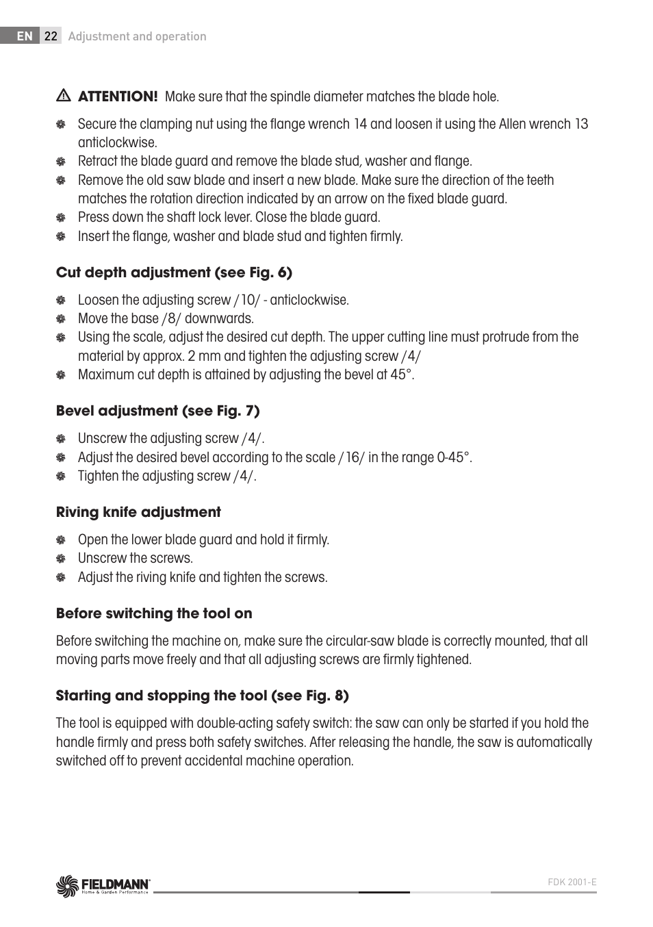 Fieldmann FDK 2001-E User Manual | Page 22 / 122