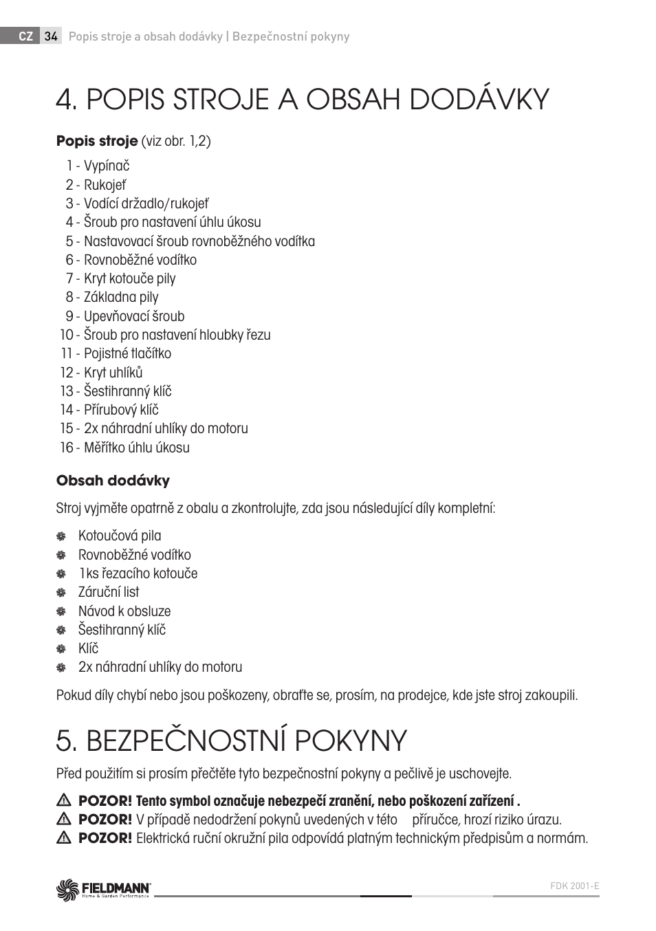 Fieldmann FDK 2001-E User Manual | Page 34 / 122