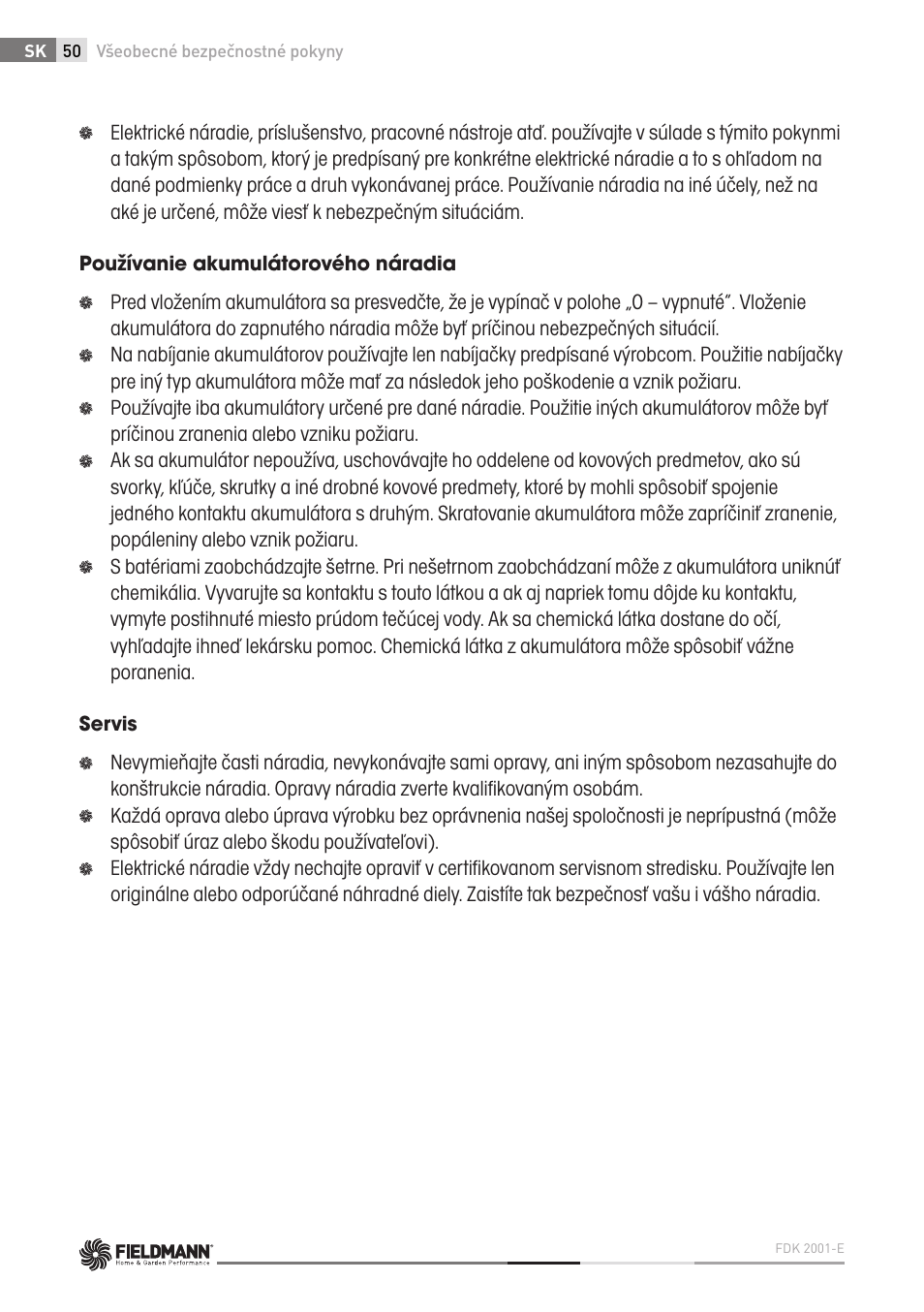 Fieldmann FDK 2001-E User Manual | Page 50 / 122