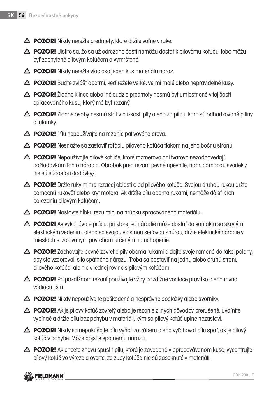Fieldmann FDK 2001-E User Manual | Page 54 / 122