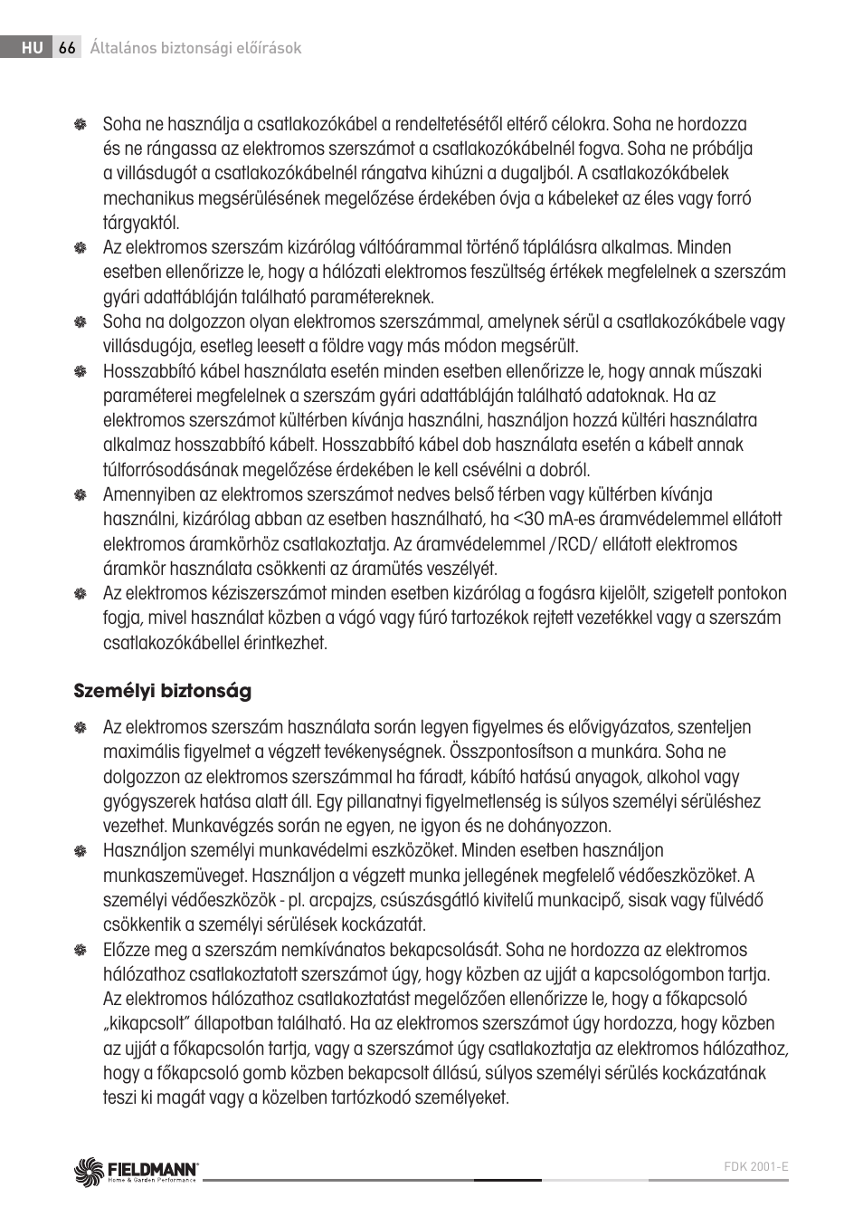 Fieldmann FDK 2001-E User Manual | Page 66 / 122