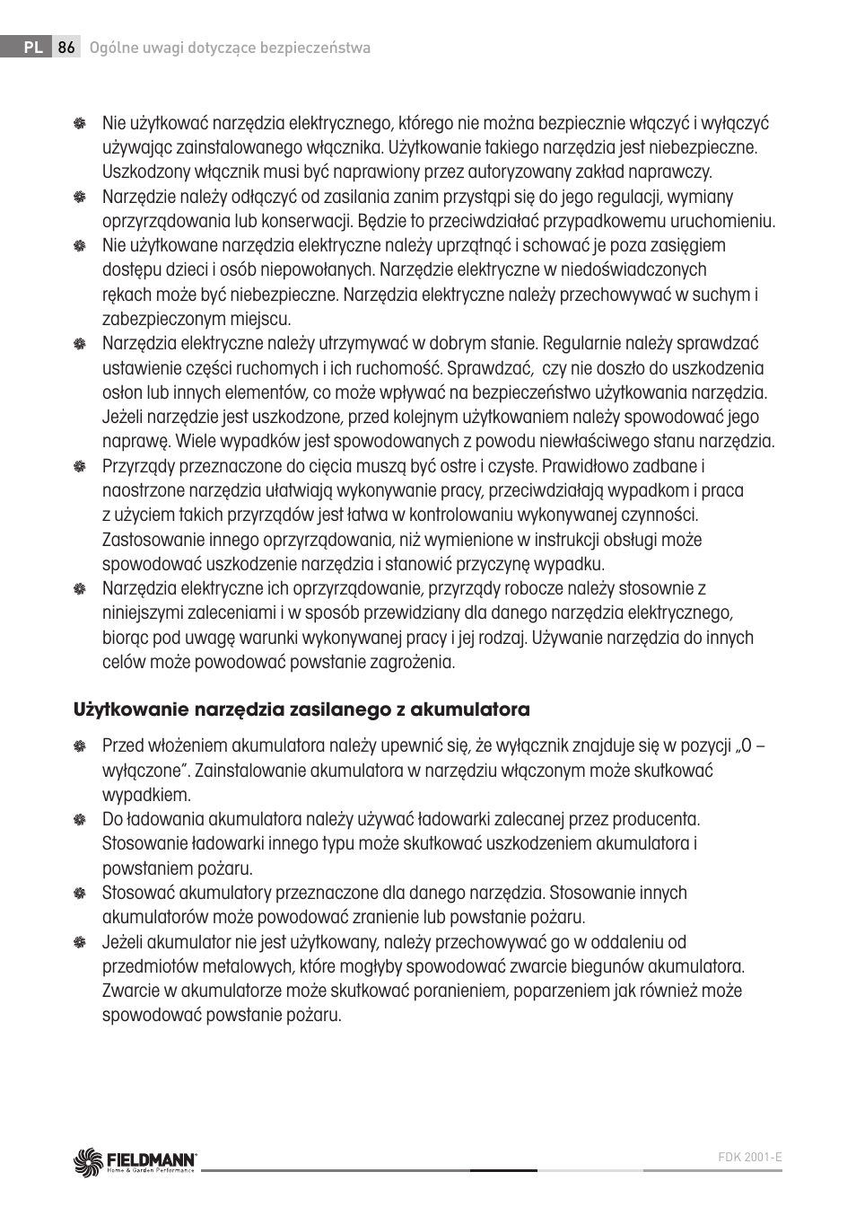 Fieldmann FDK 2001-E User Manual | Page 86 / 122