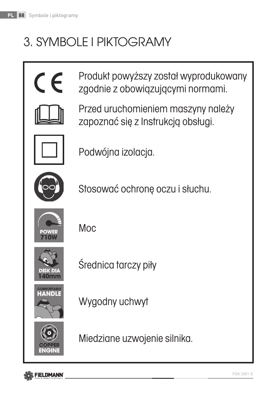 Symbole i piktogramy | Fieldmann FDK 2001-E User Manual | Page 88 / 122